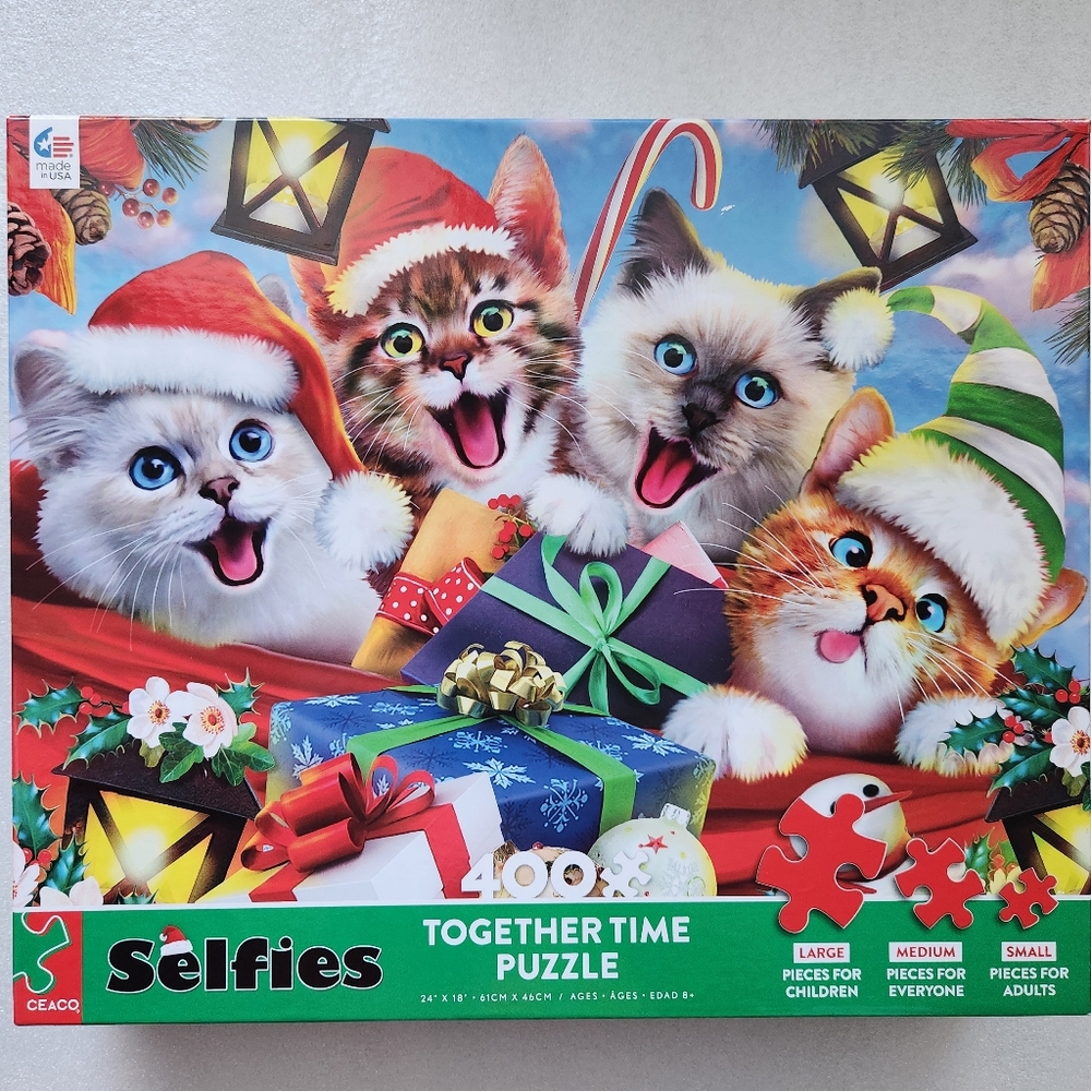 Together Time Puzzle Family Puzzle Large Medium and Small Pieces SELFIES